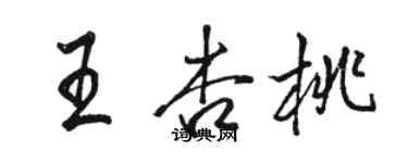 骆恒光王杏桃行书个性签名怎么写