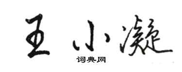 骆恒光王小凝行书个性签名怎么写