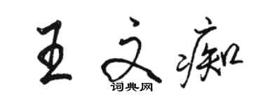 骆恒光王文痴行书个性签名怎么写