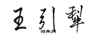 骆恒光王引犁行书个性签名怎么写