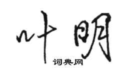 骆恒光叶明行书个性签名怎么写