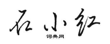 骆恒光石小红行书个性签名怎么写