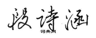 骆恒光段诗涵行书个性签名怎么写
