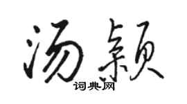 骆恒光汤颖行书个性签名怎么写