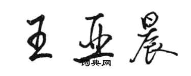 骆恒光王亚晨行书个性签名怎么写