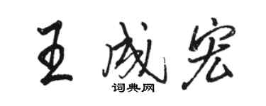骆恒光王成宏行书个性签名怎么写