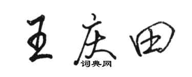 骆恒光王庆田行书个性签名怎么写