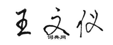 骆恒光王文仪行书个性签名怎么写