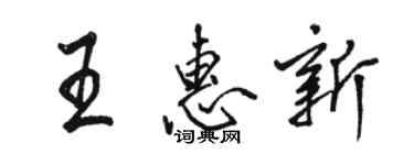 骆恒光王惠新行书个性签名怎么写