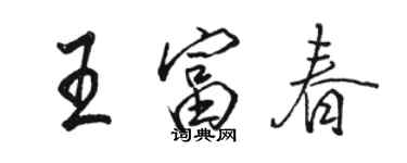骆恒光王富春行书个性签名怎么写