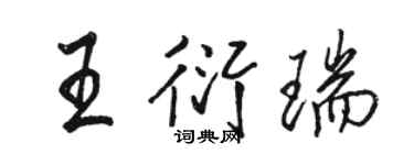 骆恒光王衍瑞行书个性签名怎么写