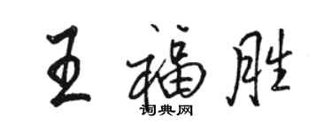 骆恒光王福胜行书个性签名怎么写