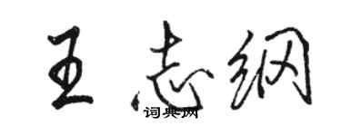 骆恒光王志纲行书个性签名怎么写