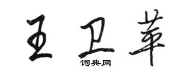 骆恒光王卫苹行书个性签名怎么写
