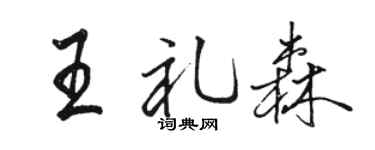 骆恒光王礼森行书个性签名怎么写