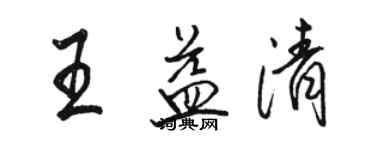 骆恒光王益清行书个性签名怎么写