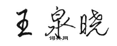 骆恒光王泉晓行书个性签名怎么写