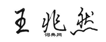 骆恒光王兆然行书个性签名怎么写