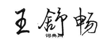 骆恒光王舒畅行书个性签名怎么写