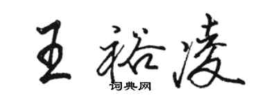骆恒光王裕凌行书个性签名怎么写