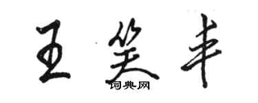 骆恒光王笑丰行书个性签名怎么写