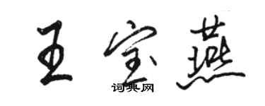 骆恒光王宝燕行书个性签名怎么写