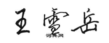 骆恒光王雪岳行书个性签名怎么写