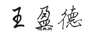 骆恒光王盈德行书个性签名怎么写