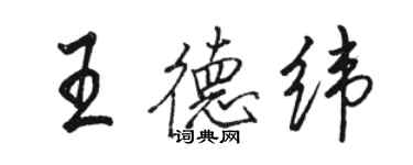 骆恒光王德纬行书个性签名怎么写