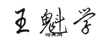 骆恒光王魁学行书个性签名怎么写