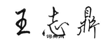骆恒光王志鼎行书个性签名怎么写