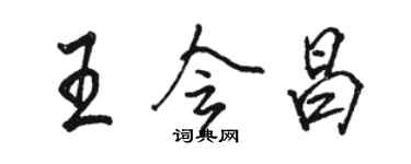 骆恒光王会昌行书个性签名怎么写