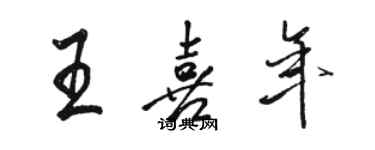 骆恒光王喜年行书个性签名怎么写