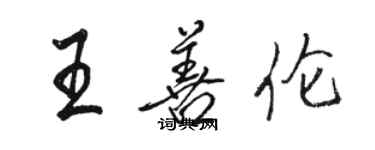 骆恒光王善伦行书个性签名怎么写