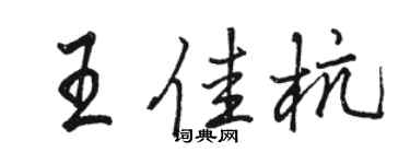骆恒光王佳杭行书个性签名怎么写