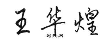 骆恒光王华煌行书个性签名怎么写