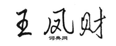 骆恒光王凤财行书个性签名怎么写