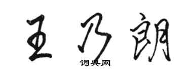 骆恒光王乃朗行书个性签名怎么写