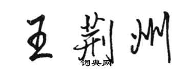 骆恒光王荆州行书个性签名怎么写