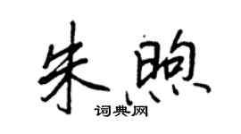 王正良朱煦行书个性签名怎么写