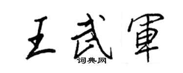 王正良王武军行书个性签名怎么写