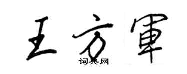 王正良王方军行书个性签名怎么写