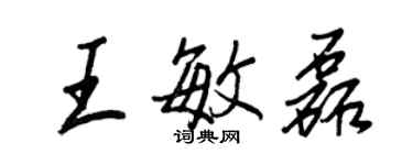 王正良王敏磊行书个性签名怎么写