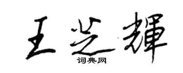 王正良王芝辉行书个性签名怎么写