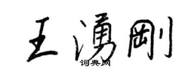 王正良王涌刚行书个性签名怎么写