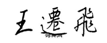 王正良王迁飞行书个性签名怎么写
