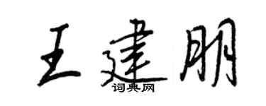 王正良王建朋行书个性签名怎么写