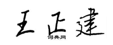 王正良王正建行书个性签名怎么写