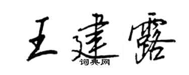 王正良王建露行书个性签名怎么写