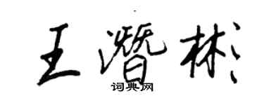 王正良王潜彬行书个性签名怎么写